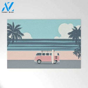 Beach Palm Tree Camper Doormat Welcome Mat House Warming Gift Home Decor Funny Doormat Gift Idea