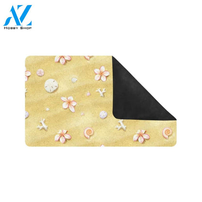 Beach Theme Print Rubber Doormat
