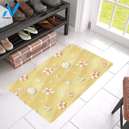 Beach Theme Print Rubber Doormat