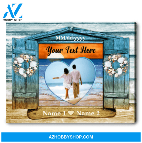 Beach Themed Art Decor Personalized Couple Gift Unique Anniversary Gift Ohcanvas