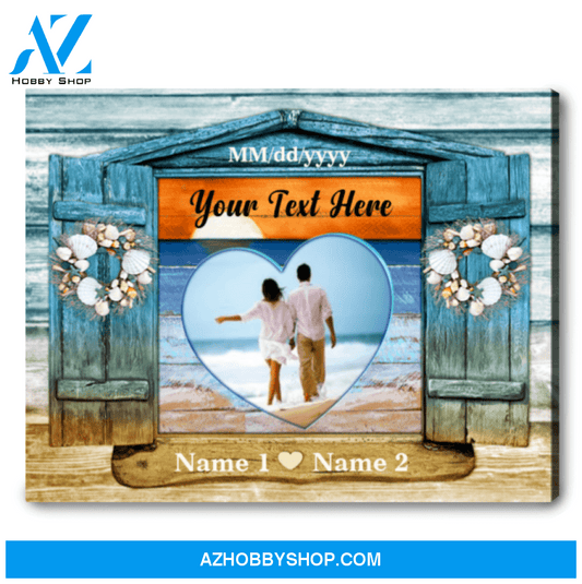 Beach Themed Art Decor Personalized Couple Gift Unique Anniversary Gift Ohcanvas