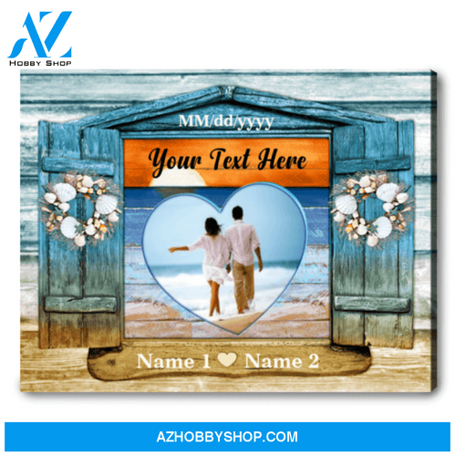 Beach Themed Art Decor Personalized Couple Gift Unique Anniversary Gift Ohcanvas