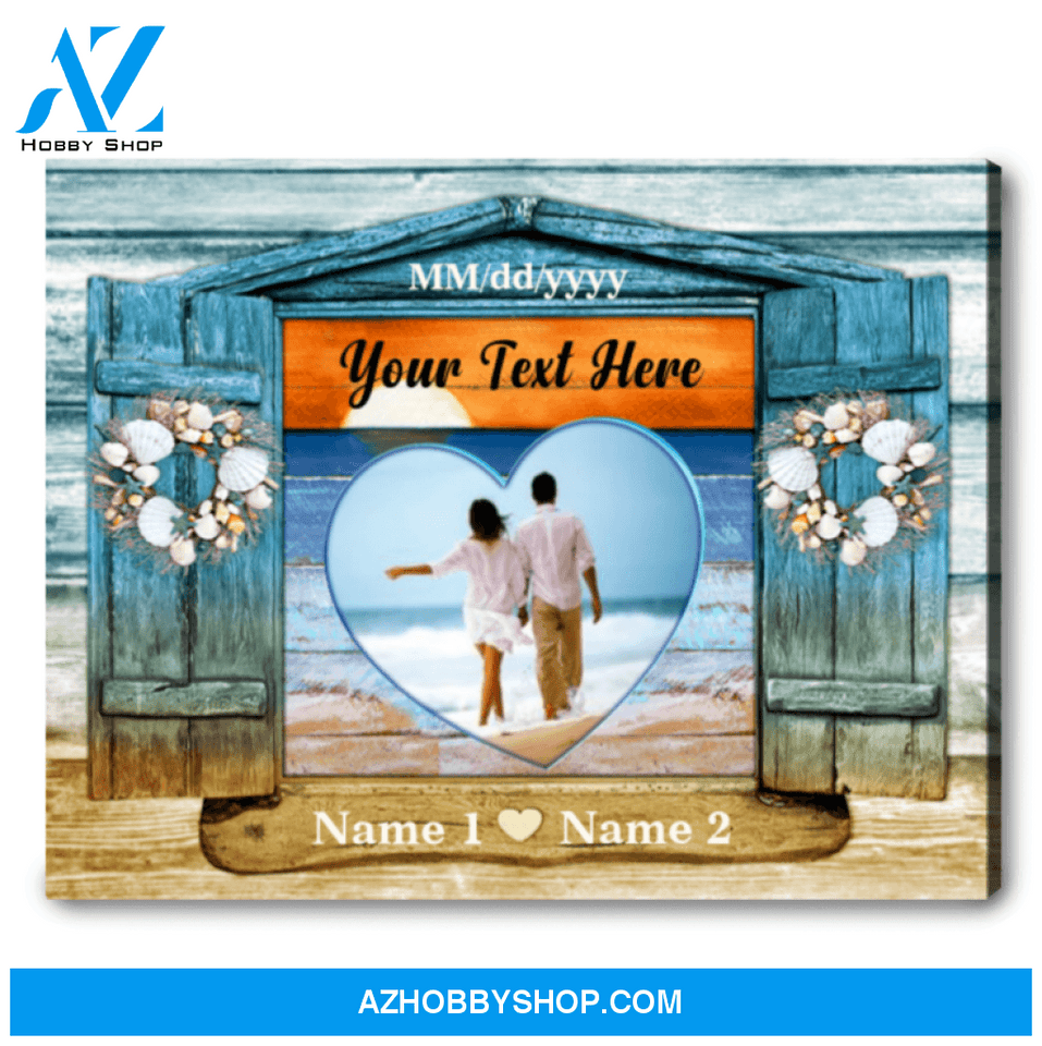 Beach Themed Art Decor Personalized Couple Gift Unique Anniversary Gift Ohcanvas
