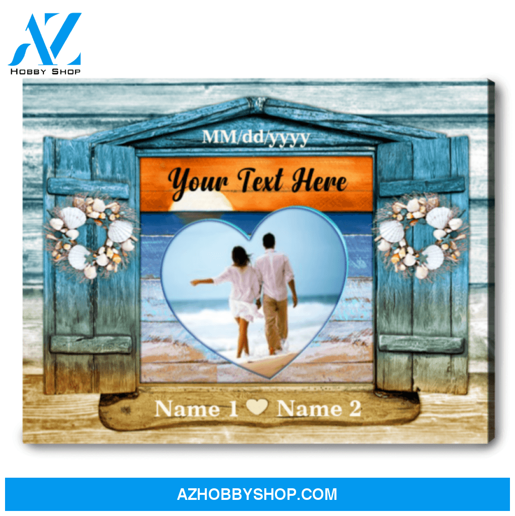 Beach Themed Art Decor Personalized Couple Gift Unique Anniversary Gift Ohcanvas