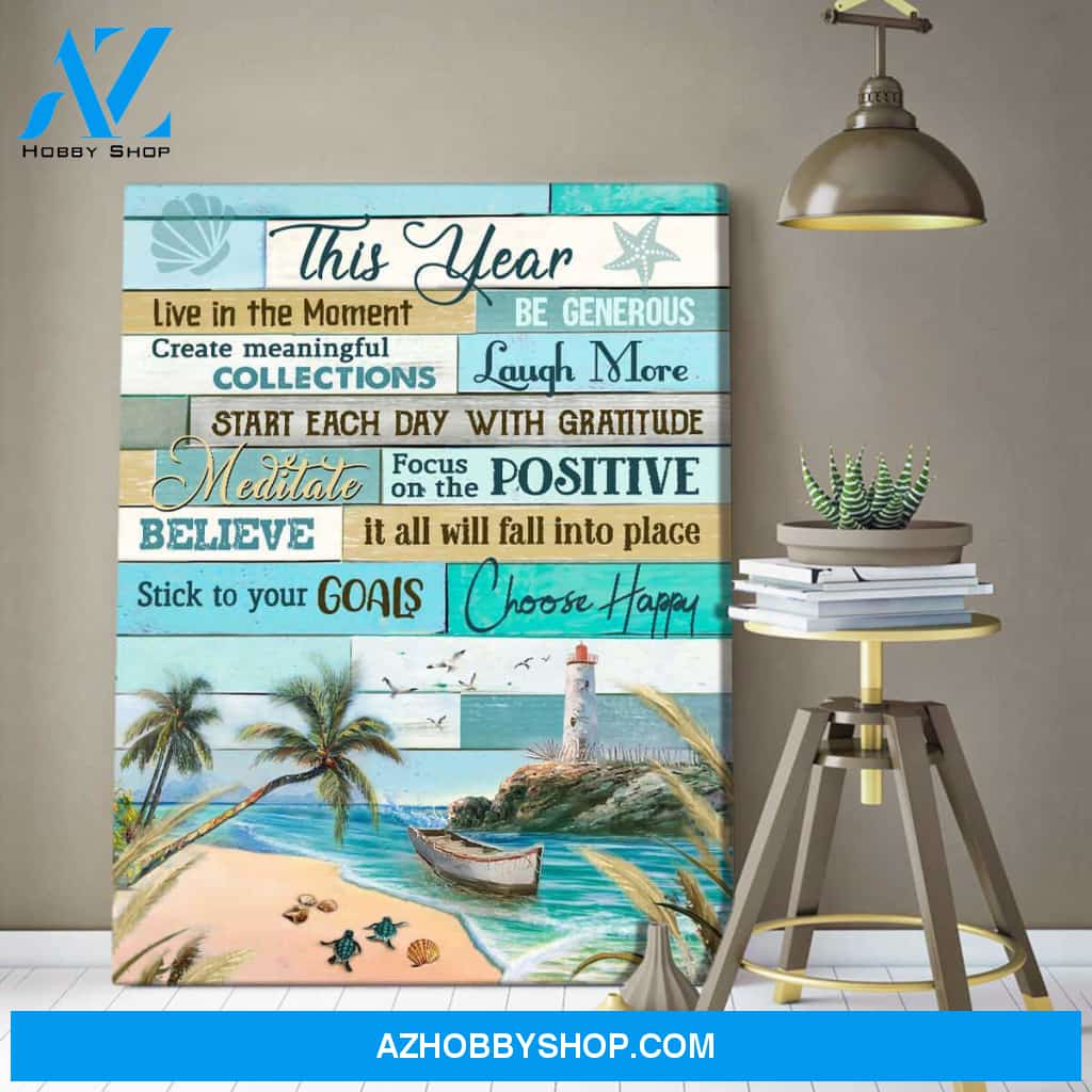 Beach Turtles This Year Canvas Wall Art Decor, Wall Decor Visual Art