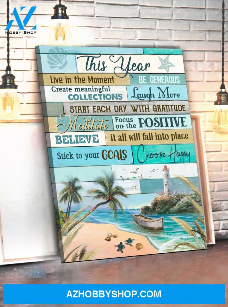 Beach Turtles This Year Canvas Wall Art Decor, Wall Decor Visual Art