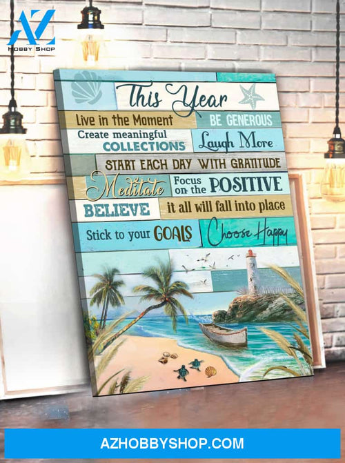 Beach Turtles This Year Canvas Wall Art Decor, Wall Decor Visual Art