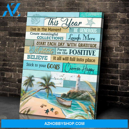 Beach Turtles This Year Canvas Wall Art Decor, Wall Decor Visual Art