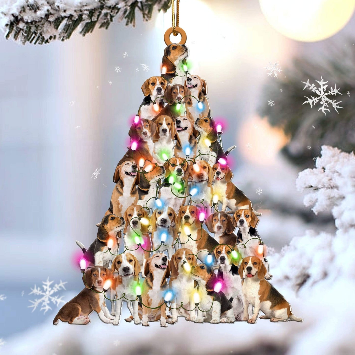 Beagle Lovely Tree Gift For Beagle Lover Gift For Dog Mom Ornament