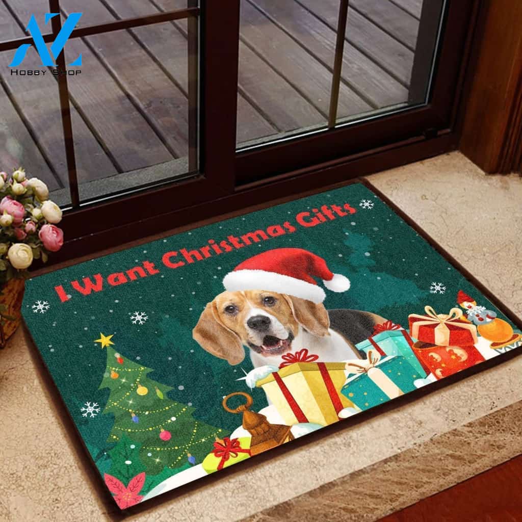 Beagle Christmas Gifts - Dog Doormat - Welcome Mat - Home Decor