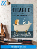 Beagle Co Bath Soap Canvas And Poster, Wall Decor Visual Art