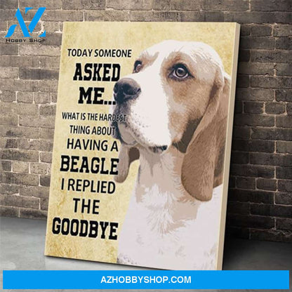 Beagle Dog Canvas Prints Wall Art - Matte Canvas