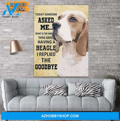 Beagle Dog Canvas Prints Wall Art - Matte Canvas