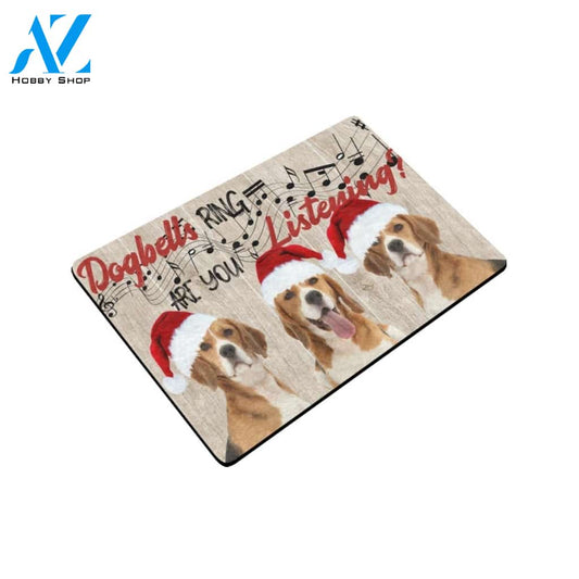 Beagle Dogbells Ring Are You Listening Doormat Indoor And Outdoor Mat Entrance Rug Sweet Home Decor Housewarming Gift Gift For Friend Family Stem Feminist