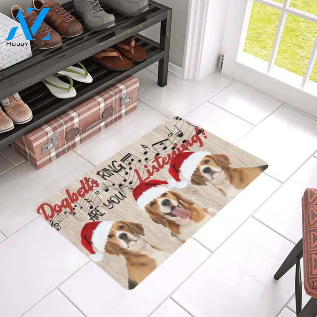 Beagle Dogbells Ring Doormat