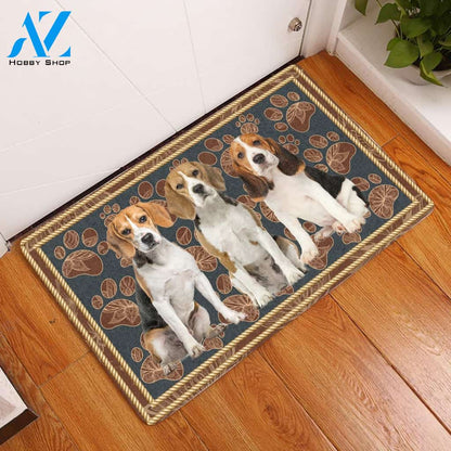 Beagle Flower Paw - Dog Doormat | Welcome Mat | House Warming Gift