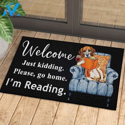 Beagle Love Reading Books Reading Doormat Indoor And Outdoor Mat Entrance Rug Sweet Home Decor Housewarming Gift Gift For Friend Family Stem Feminist