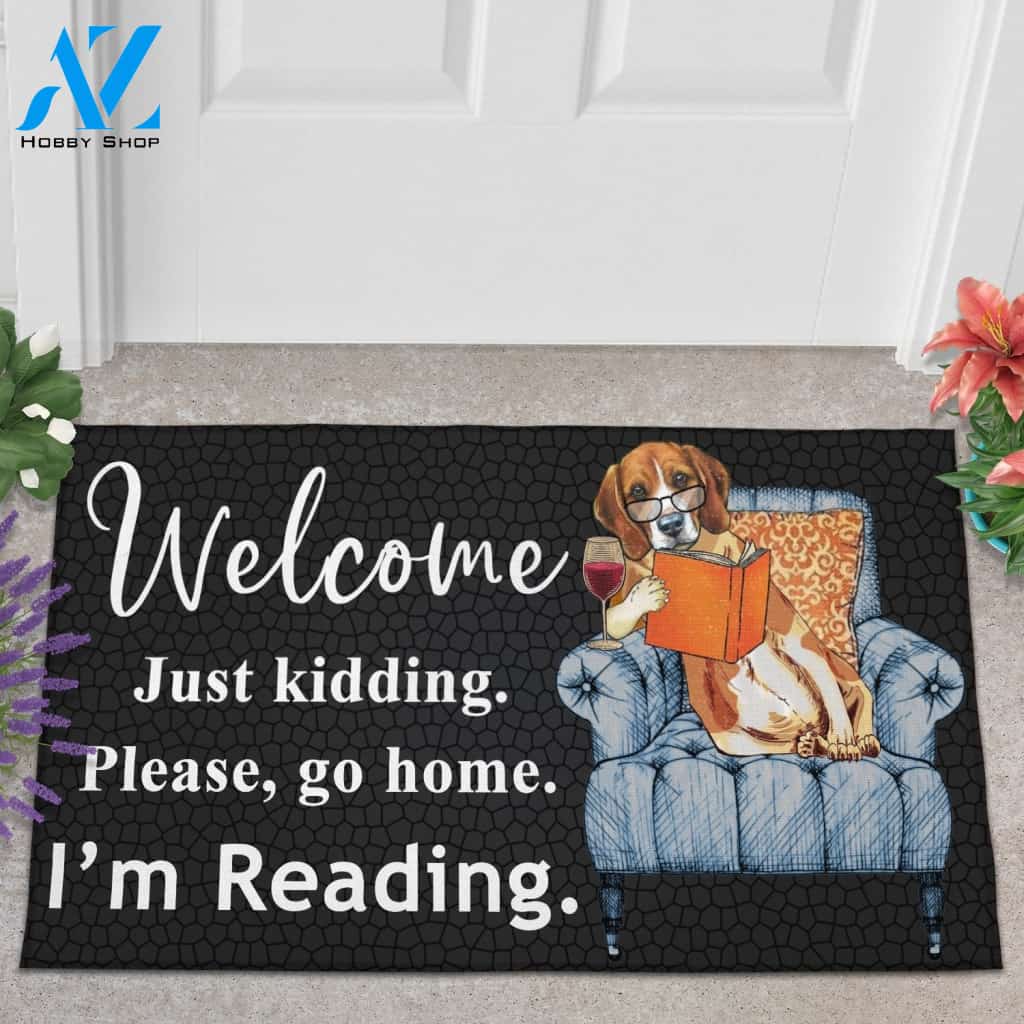 Beagle Love Reading Books Reading Doormat Indoor And Outdoor Mat Entrance Rug Sweet Home Decor Housewarming Gift Gift For Friend Family Stem Feminist