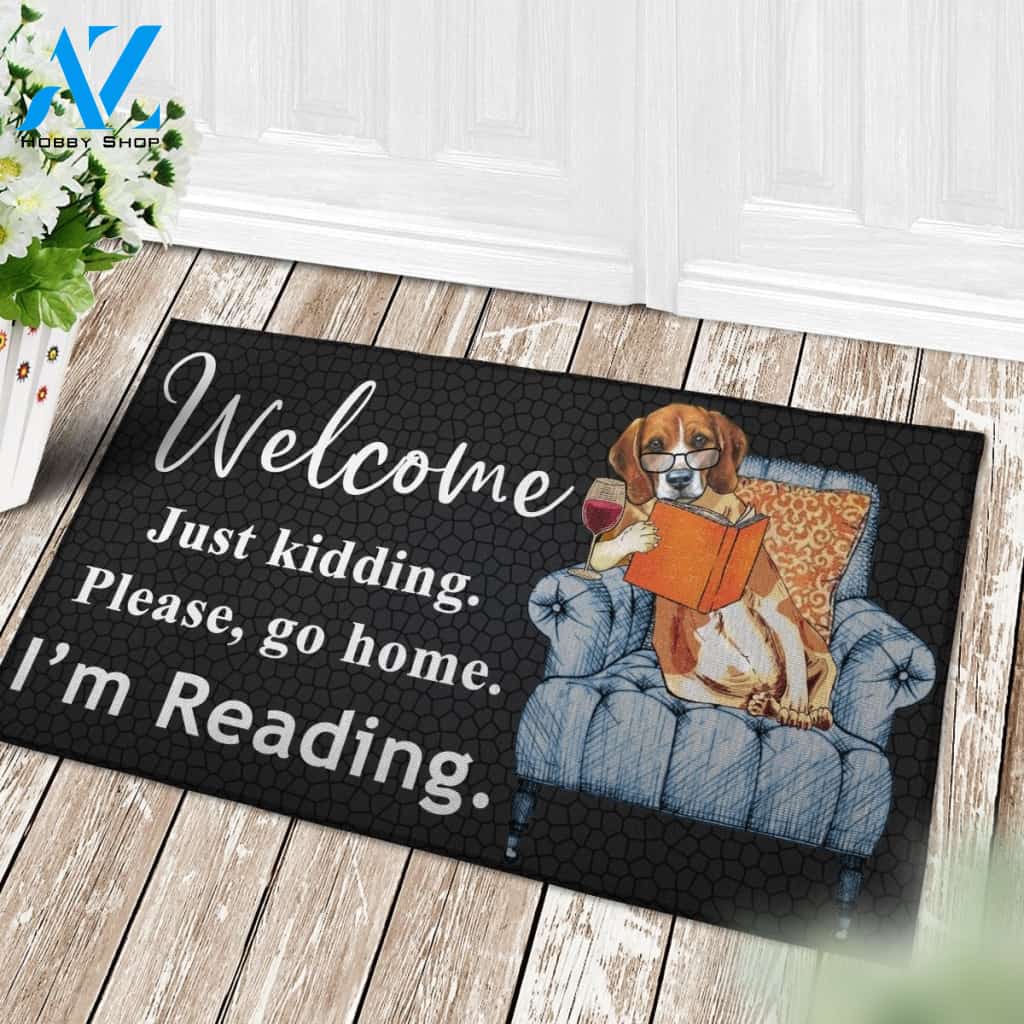 Beagle Love Reading Books Reading Doormat Indoor And Outdoor Mat Entrance Rug Sweet Home Decor Housewarming Gift Gift For Friend Family Stem Feminist