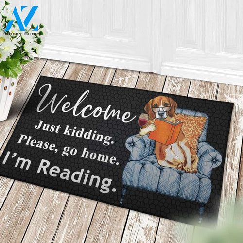 Beagle Love Reading Books Reading Doormat Indoor And Outdoor Mat Entrance Rug Sweet Home Decor Housewarming Gift Gift For Friend Family Stem Feminist