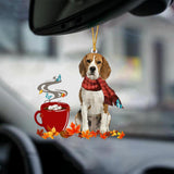 Beagle-Fall Chocolate-Two Sided Ornament
