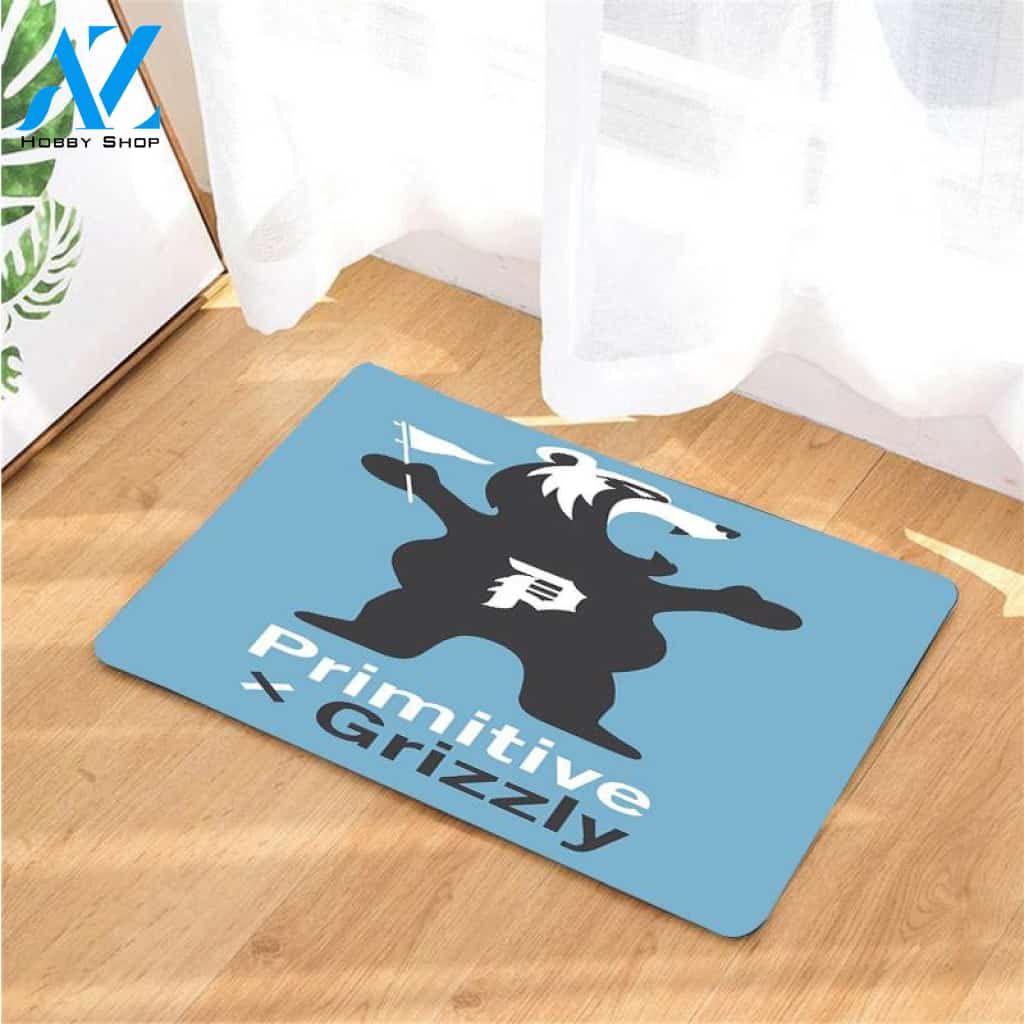 bear primitive grizzly icon doormats