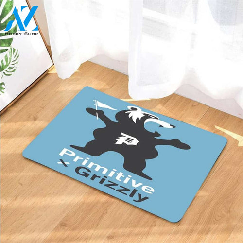 bear primitive grizzly icon doormats