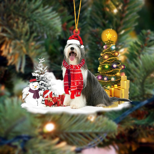Godmerch- Ornament- bearded collie Christmas Ornament Dog Ornament, Car Ornament, Christmas Ornament