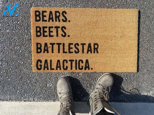 Bears. Beets. Battlestar galactica doormat