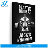 Beast Mode Gym Room - Personalized Poster/Canvas - Birthday Gift For Gymer - Old Man Lifting
