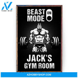 Beast Mode Gym Room - Personalized Poster/Canvas - Birthday Gift For Gymer - Old Man Lifting