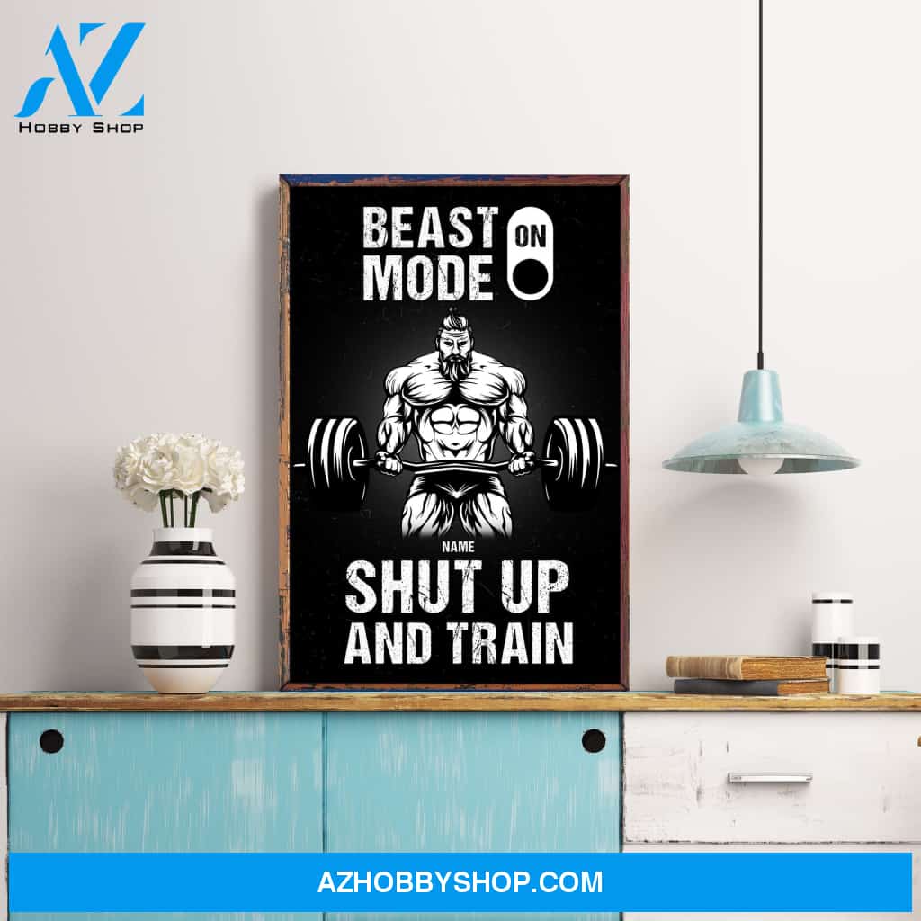Beast Mode - Personalized Poster/Canvas - Birthday Gift For Gymer - Old Man Lifting