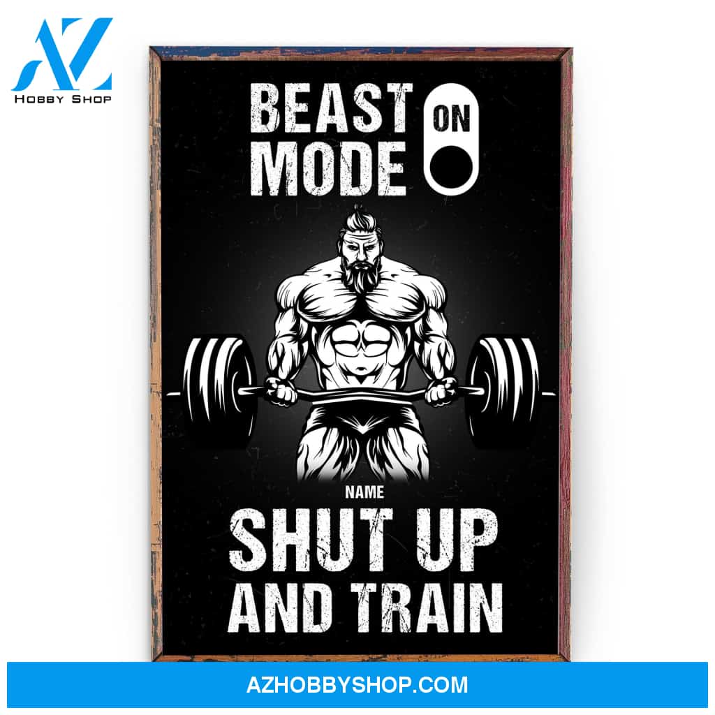 Beast Mode - Personalized Poster/Canvas - Birthday Gift For Gymer - Old Man Lifting