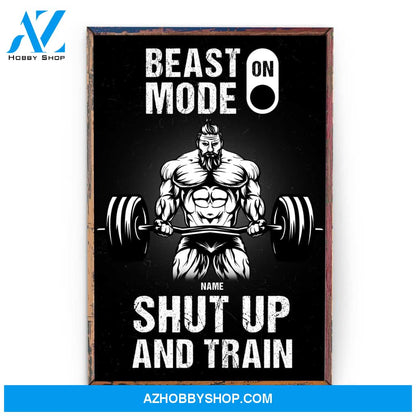 Beast Mode - Personalized Poster/Canvas - Birthday Gift For Gymer - Old Man Lifting