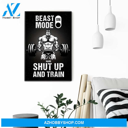 Beast Mode - Personalized Poster/Canvas - Birthday Gift For Gymer - Old Man Lifting