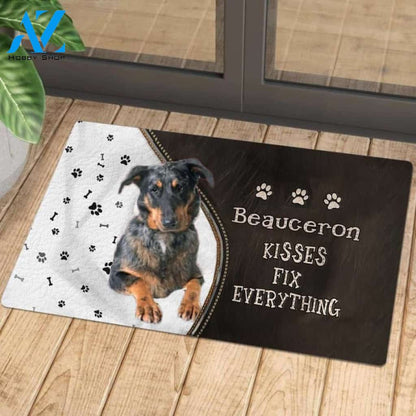 Beauceron Kisses Fix Everything Doormat