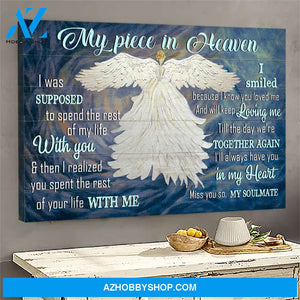 Beautiful angel - I'll always have you in my heart Heaven Landscape Canvas Prints - Wall Art