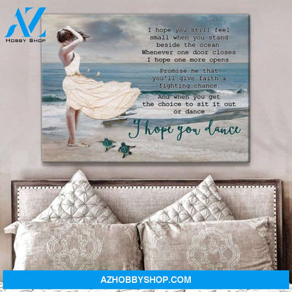 Beautiful Beach And Turtle Canvas - Hanging Art For Living Room