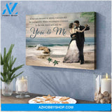 Beautiful Beach and Turtle Canvas You and Me Romantic Couple Wall Art Decor
