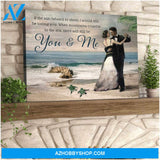Beautiful Beach and Turtle Canvas You and Me Romantic Couple Wall Art Decor