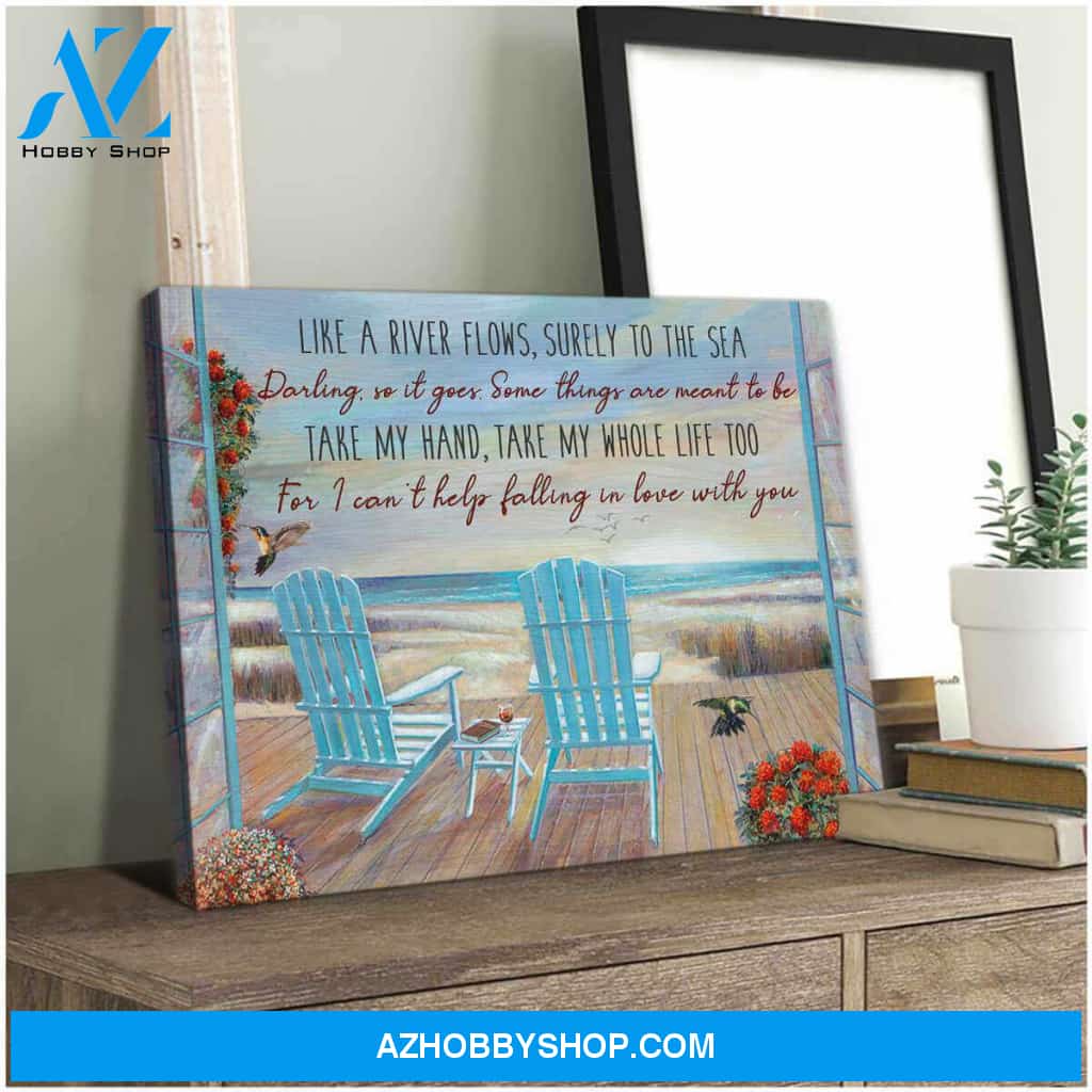 Beautiful Beach Canvas Can Help Falling In Love With You Romantic Wall Art Decor