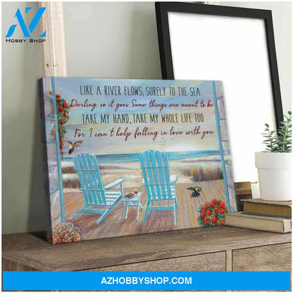 Beautiful Beach Canvas Can Help Falling In Love With You Romantic Wall Art Decor