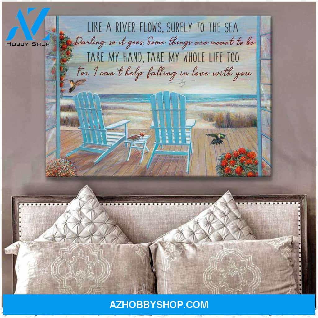 Beautiful Beach Canvas Can Help Falling In Love With You Romantic Wall Art Decor