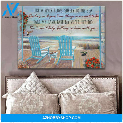 Beautiful Beach Canvas Can Help Falling In Love With You Romantic Wall Art Decor