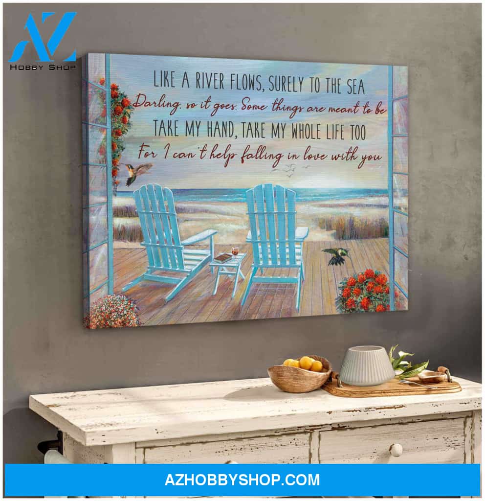 Beautiful Beach Canvas Can Help Falling In Love With You Romantic Wall Art Decor