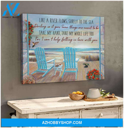 Beautiful Beach Canvas Can Help Falling In Love With You Romantic Wall Art Decor