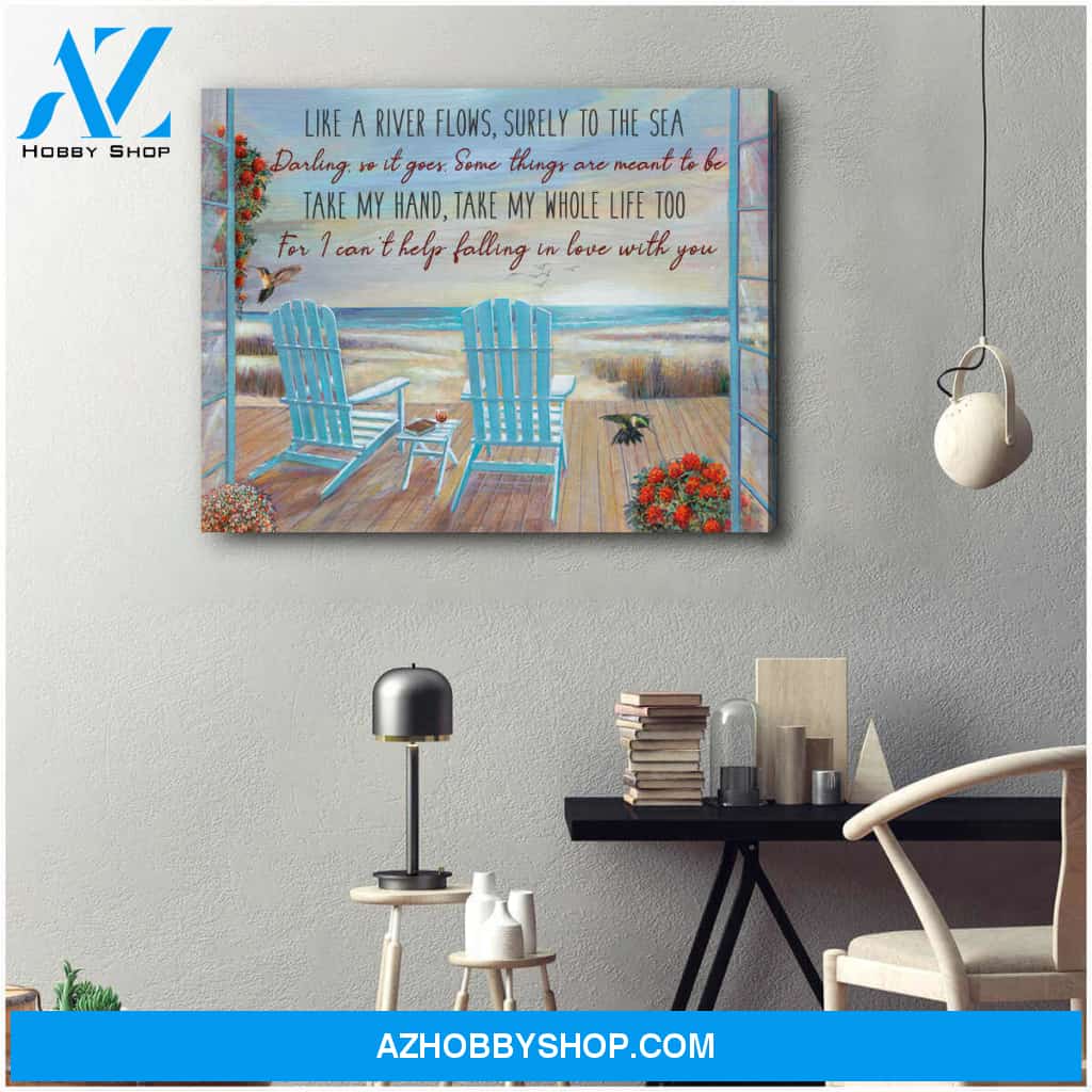 Beautiful Beach Canvas Can Help Falling In Love With You Romantic Wall Art Decor