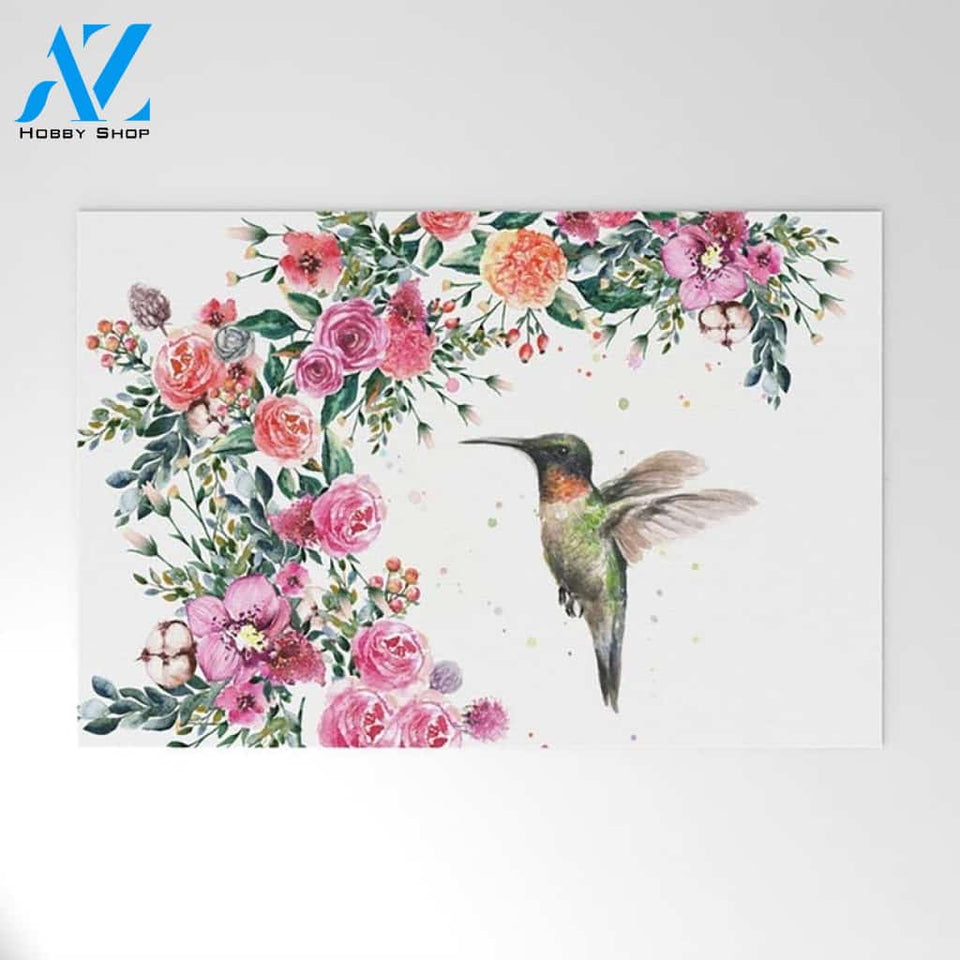 Beautiful Bird And Flowers Welcome Doormat Welcome Mat House Warming Gift Home Decor Funny Doormat Gift Idea