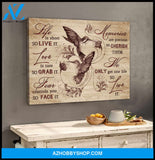 Beautiful Bird, Live It Hummingbird Canvas Wall Art