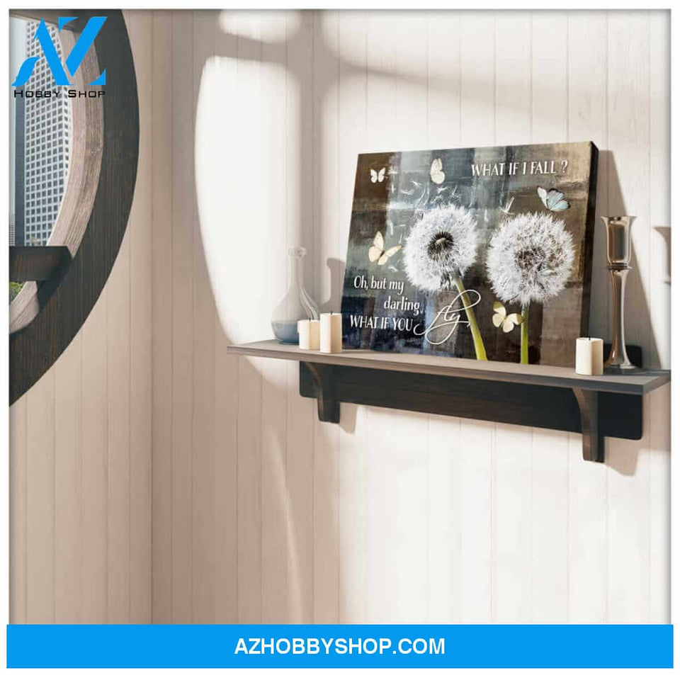 Beautiful Butterfly and Dandelion Canvas Oh but my Darling, What if you Fly Wall Art Decor